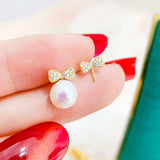 Pearl Stud Earrings Settings DIY Components