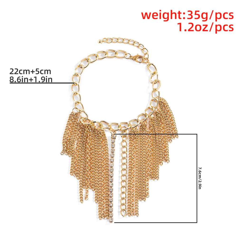 Vintage Tassels Ankle Bracelet Chain Anklet for Women