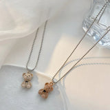 Women's Bear Hanger Chain Jewelry - 4 Colors Zirkoon Copper Chains