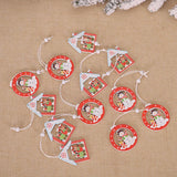 Christmas Pendant Keychain - Five-pointed Star & Snowflake Wooden Ornaments
