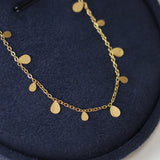 Geometric Metal Charm Chain Choker Necklace 18k Layer Necklace