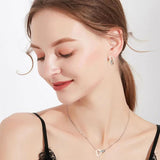 Classic Zircon D Letter Pendant Titanium Steel Short Necklace For Woman