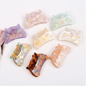 Acrylic Cartoon Cat Hair Claw Clip Hairpin Hairwear For Women