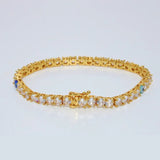 Colorful Eyes Tennis Bracelet & Bangle 4MM Zironia Charms Party Gift