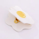 Cartoon Fried Egg Acrylic Hair Claw Clip Women Headdress Egirl Y2k Jewelry