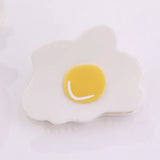 Cartoon Fried Egg Acrylic Hair Claw Clip Women Headdress Egirl Y2k Jewelry