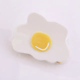 Cartoon Fried Egg Acrylic Hair Claw Clip Women Headdress Egirl Y2k Jewelry
