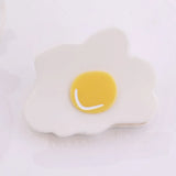 Cartoon Fried Egg Acrylic Hair Claw Clip Women Headdress Egirl Y2k Jewelry
