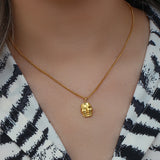 Stainless Steel Female Body Muscle Pendant Necklace
