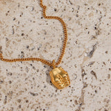 Stainless Steel Female Body Muscle Pendant Necklace