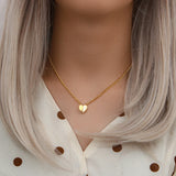 Stainless Steel Heart Necklace 18K Plated Pendant