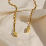 Stainless Steel Heart Necklace 18K Plated Pendant