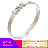 Micro-encrusted Zircon Letter Bracelet Glossy Bracelet Gift