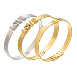 Micro-encrusted Zircon Letter Bracelet Glossy Bracelet Gift