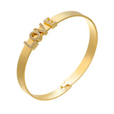 Micro-encrusted Zircon Letter Bracelet Glossy Bracelet Gift