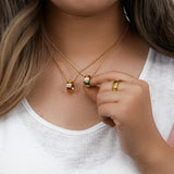 Colorful Flower Smiley Star Heart Loop Pendant Necklace for Girls
