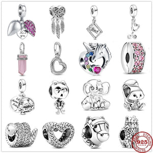 Squirrel Elephant Snake Unicorn Charm DIY Bead for Bracelet Jewelry
