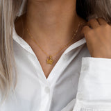 Tarnish Hypoallergenic Butterfly Pendant Necklace 18K Plated Stainless Steel