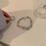 Metal Letter B Bracelet Stainless Steel Chain Bracelet For Women