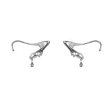Elf Ear Hooks Punk Fairy Clip Earrings Tassel Goth Ear Cuffs Jewelry