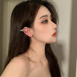 Elf Ear Hooks Punk Fairy Clip Earrings Tassel Goth Ear Cuffs Jewelry
