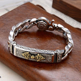 Lucky Jinbao Paixiu Men's Silver Bracelet Retro Bracelet
