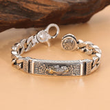 Lucky Jinbao Paixiu Men's Silver Bracelet Retro Bracelet