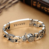 Lucky Jinbao Paixiu Men's Silver Bracelet Retro Bracelet