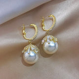 Pearl Irregular Pin Dangle Earrings For Woman Jewelry