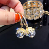Pearl Irregular Pin Dangle Earrings For Woman Jewelry