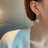 Pearl Irregular Pin Dangle Earrings For Woman Jewelry