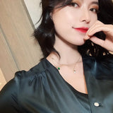 Baroque Pearl Pendant Colour Necklace Green Crystal Jewelry