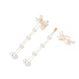 Pearl Tassel Long Earrings for Party Girls