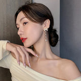 Pearl Tassel Long Earrings for Party Girls