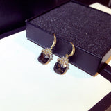 Zircon Flower Earrings for Women Dress Party Jewelry