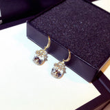 Zircon Flower Earrings for Women Dress Party Jewelry