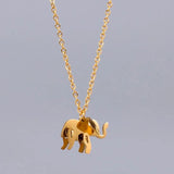 Elephant Pendant Necklace Rose Titanium Steel Woman Jewelry Christmas Gift