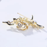 Enamel Flower Brooch Pearl Camellia Pin Charm Brooch Summer Decoration
