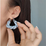 Candy Lambskin Leather Geometric Earrings