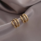Metal Arc Earrings for Women Girls