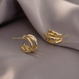 Metal Arc Earrings for Women Girls