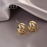 Metal Arc Earrings for Women Girls