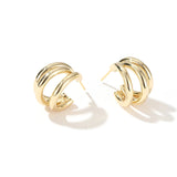 Metal Arc Earrings for Women Girls
