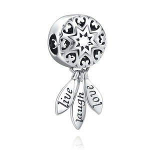 Hairdryer Bag Wine High Heels Beads Pendant Silver Bracelet