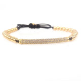 Men Girl Bracelet Micro Pave Zircon Beads Braided Macram Bracelet