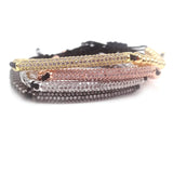 Men Girl Bracelet Micro Pave Zircon Beads Braided Macram Bracelet