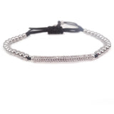 Men Girl Bracelet Micro Pave Zircon Beads Braided Macram Bracelet