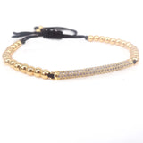 Men Girl Bracelet Micro Pave Zircon Beads Braided Macram Bracelet