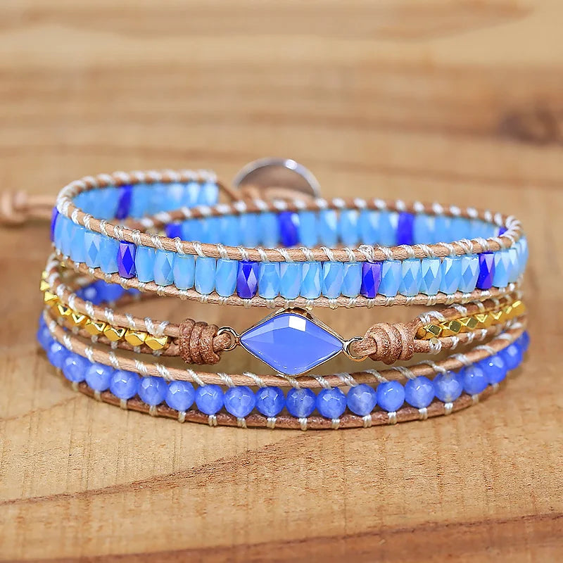 Fancy Femme Wrap Bracelets Rhinestone Leather Wrap Bracelet