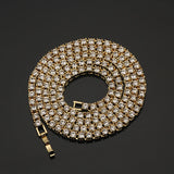 Rhinestone Men's Hip Hop Necklace Ice Tennis Chain Necklace